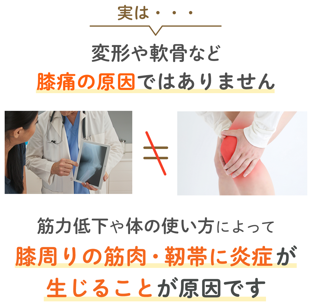 膝の痛みの根本原因にアプローチ