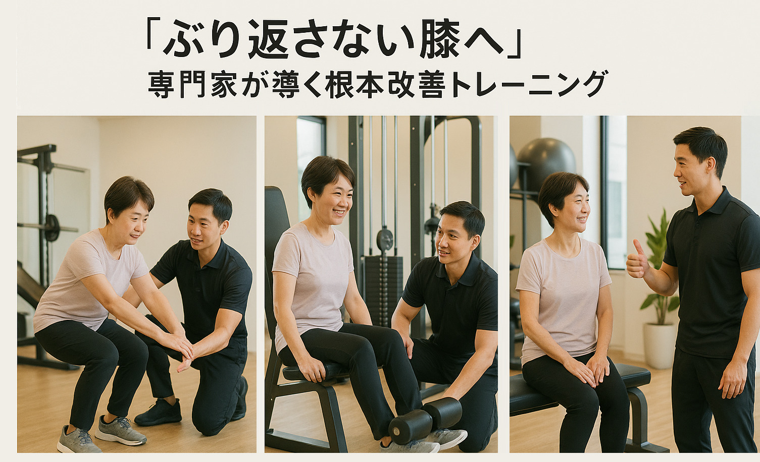 宇和島市でぶり返す膝痛をパーソナルトレーニングで根本改善