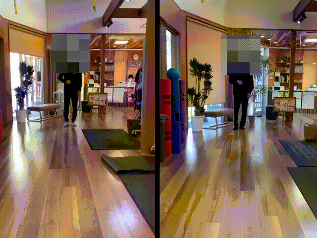 歩行機能 改善後の様子